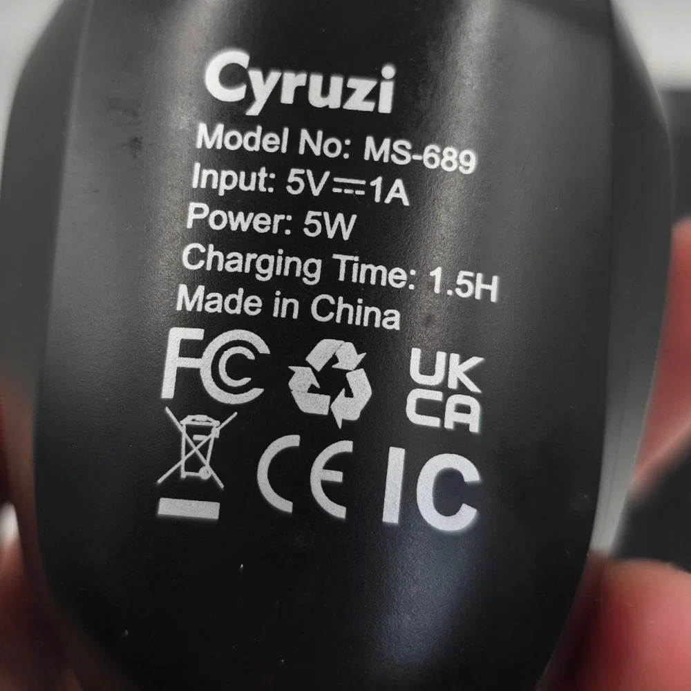 Cyruzi 7D Floating Head Shaver MS-689 Electric Razor for Bald Men Waterproof LED